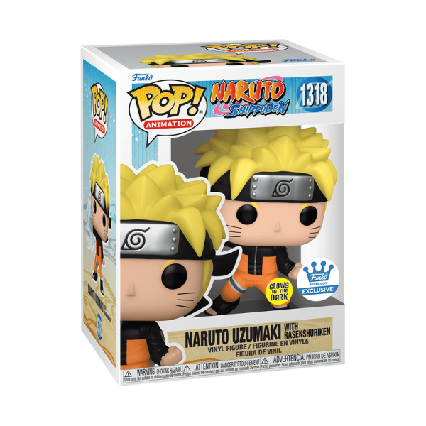 Funko Pop! Naruto Uzumaki with Rasenshuriken Vinyl Figure #1318 Glow in the Dark Exclusive